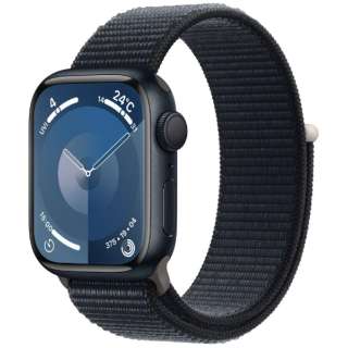Apple Watch Series 9（GPSモデル）- 41mmミッドナイトアルミニウムケースとミッドナイトスポーツループ MR8Y3J/A