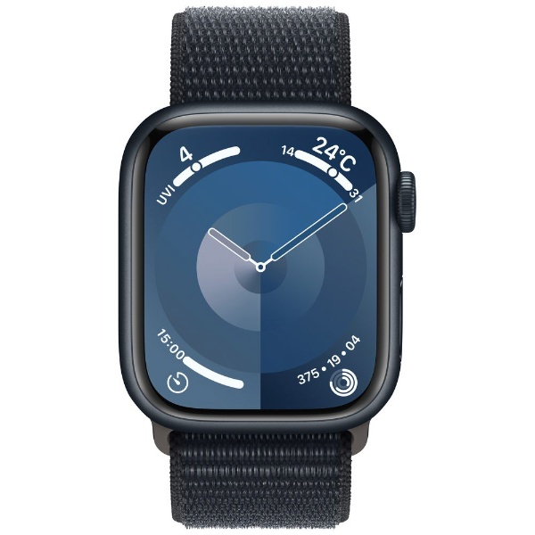Apple Watch Series 9（GPSモデル）- 41mmミッドナイトアルミニウムケースとミッドナイトスポーツループ MR8Y3J/A