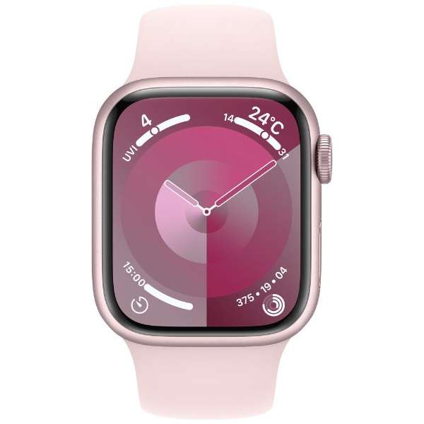 Apple Watch Series 9(ＧＰＳ型号)-41mm粉红铝包和灯粉红运动带-S/M MR933J/A_2