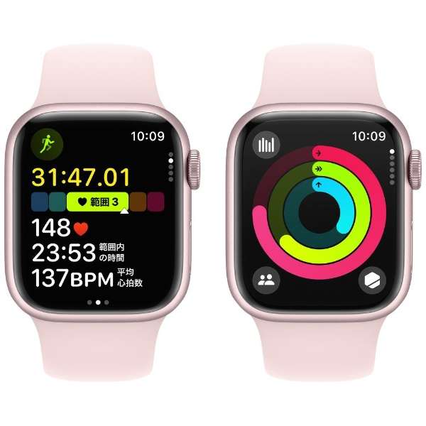 Apple Watch Series 9(ＧＰＳ型号)-41mm粉红铝包和灯粉红运动带-S/M MR933J/A_8