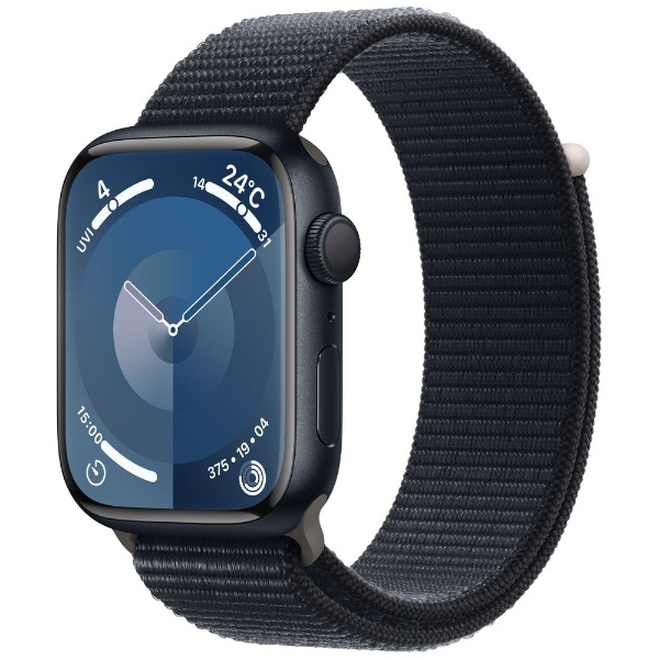 Apple Watch Series 9（GPSモデル）- 45mmミッドナイトアルミニウム