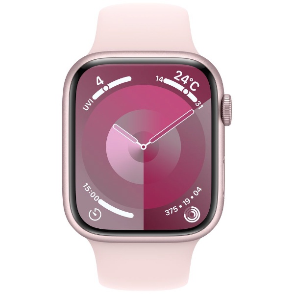 Apple Watch Series 9（GPSモデル）- 45mmピンクアルミニウムケースとライトピンクスポーツバンド - M/L MR9H3J/A