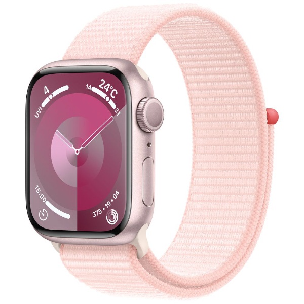 Apple Watch Series 9(ＧＰＳ型号)-41mm粉红铝包和灯粉红运动循环MR953J/A