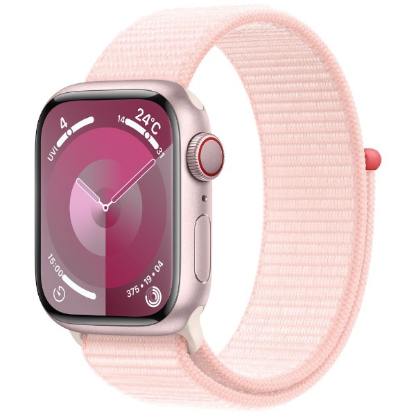 Apple Watch Series 9（GPS + Cellularモデル）- 41mmピンクアルミニウムケースとライトピンクスポーツループ  MRJ13J/A