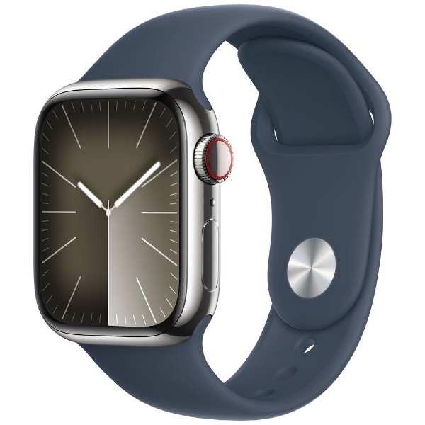 Apple Watch Series 9（GPS Cellularモデル）-  41mmシルバーステンレススチールケースとストームブルースポーツバンド S/M MRJ23J/A アップル｜Apple 通販 