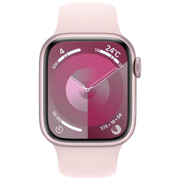 Apple Watch Series 9（GPS + Cellularモデル）- 41mmピンクアルミニウムケースとライトピンクスポーツバンド -  M/L MRJ03J/A
