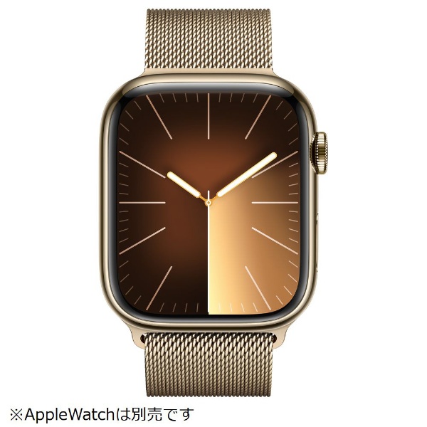 Apple Watch 45mmケース用ゴールドミラネーゼループ