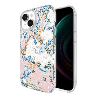 支持iPhone 15 KSNY Protective Hardshell MagSafe的-Multi Floral/Rose Green