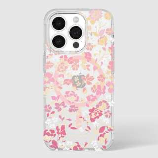 支持iPhone 15 Pro KSNY Protective Hardshell MagSafe的-Flowerbed Pink Ombre