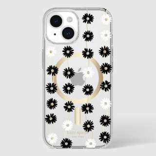 支持iPhone 15 KSNY Protective Hardshell MagSafe的-Daisy Chain/Black White