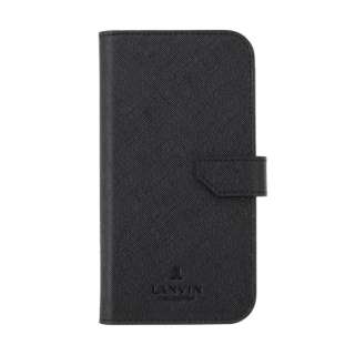 Folio Case Double Lined MagSafe iPhone 15 Pro LANVIN COLLECTION Black LCDLBLKFLIP2361P