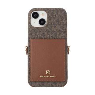 Wrap Case Pocket with Strap iPhone 15 MICHAEL KORS Brown MKWSBRWPWIP2361