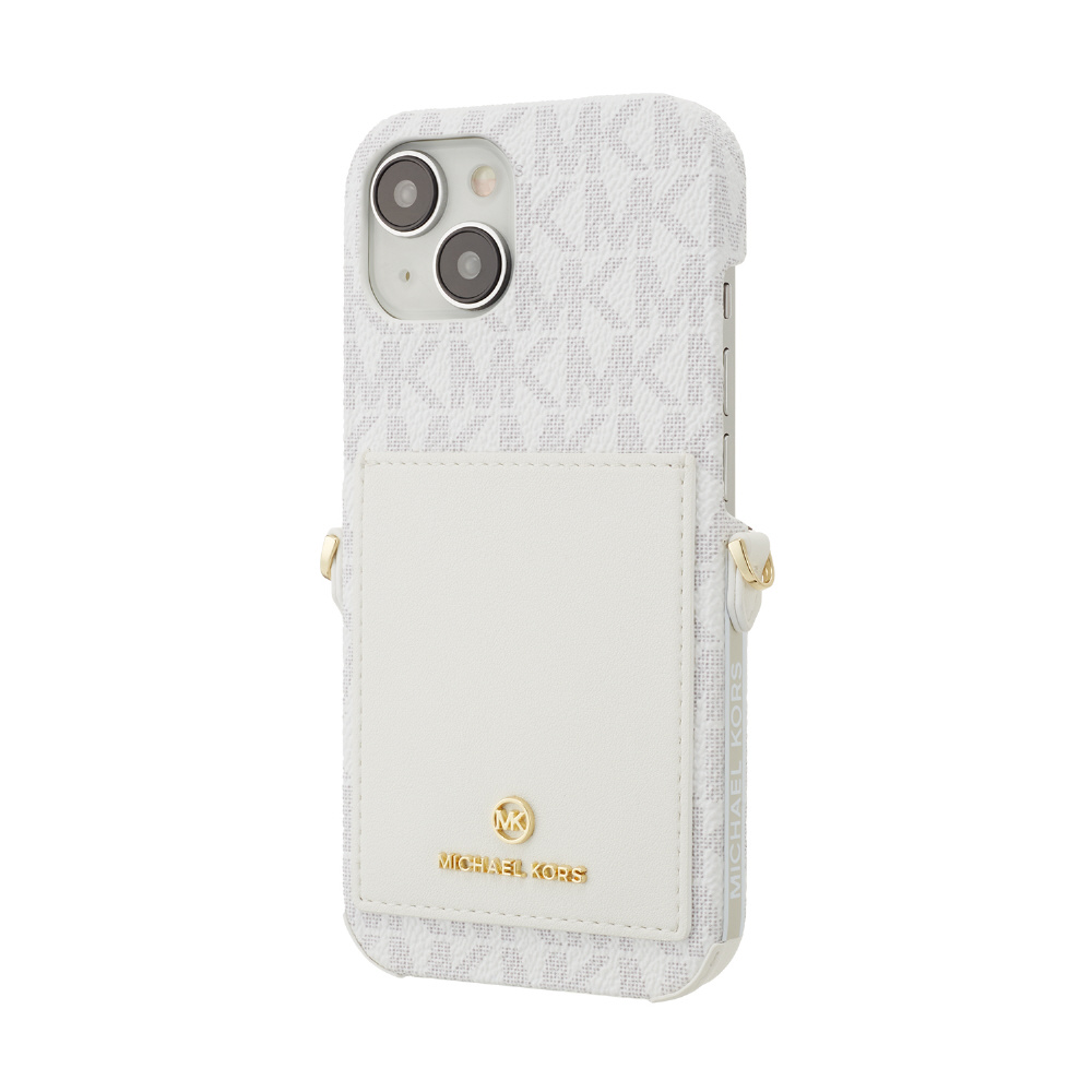 Wrap Case Pocket with Strap iPhone 15 MICHAEL KORS Vanilla MKWSVNLPWIP2361  マイケルコース｜MICHAEL KORS 通販 | ビックカメラ.com