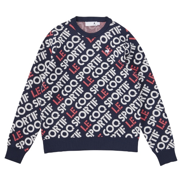レディース マルチカラーロゴセーター(Lサイズ/ネイビー)QGWWJL01