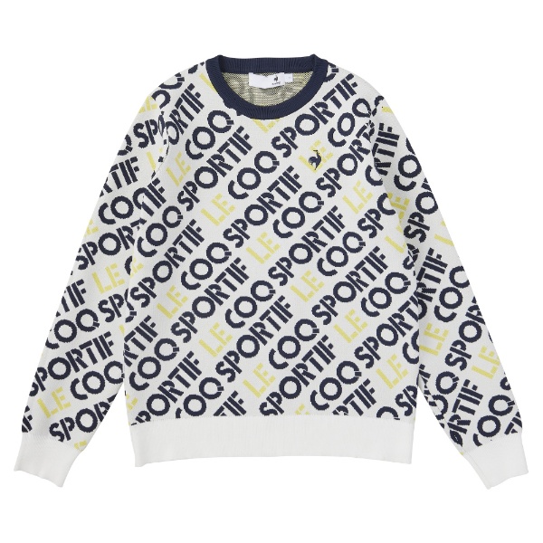 レディース マルチカラーロゴセーター(Lサイズ/ホワイト)QGWWJL01