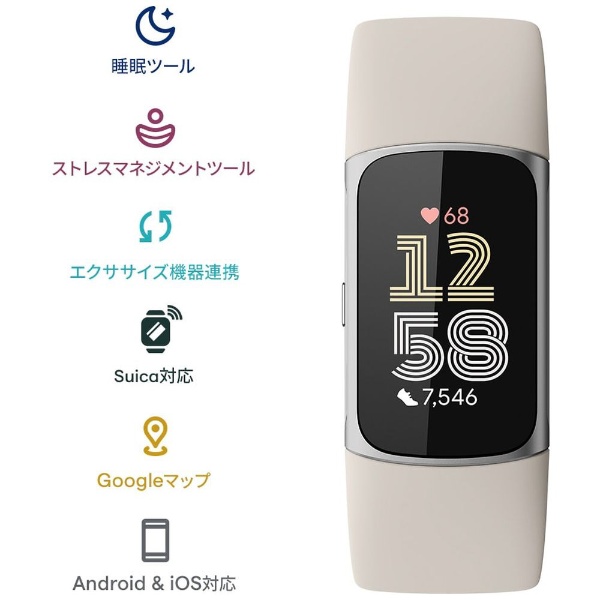 Suica対応】フィットネストラッカー GPS搭載 Fitbit Charge 6