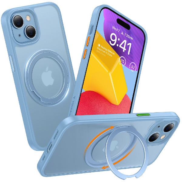 UPRO Ostand Pro Case for iPhone 15 ケース トーラス ライトブルー 