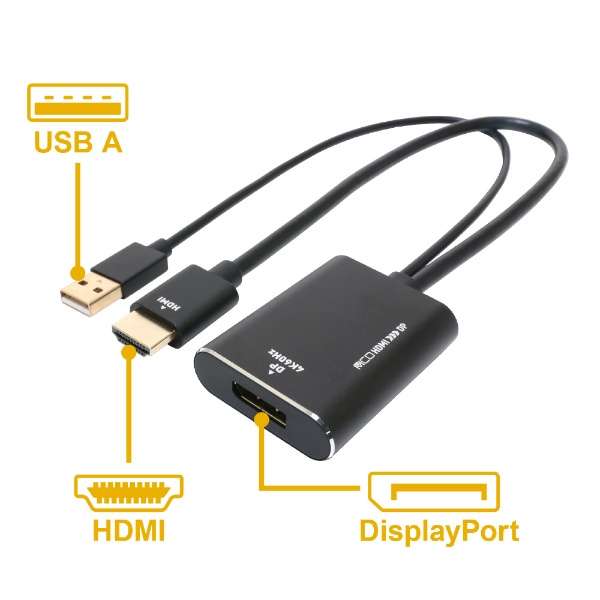 fϊA_v^ [HDMI IXX DisplayPort /USB-AIXd] 4KΉ HDA-DP4K1/BK [HDMIDisplayPort /0.3m]_6