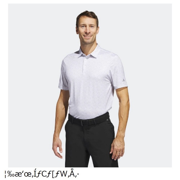 メンズ ミニフラワープリント 半袖ストレッチシャツ(Lサイズ/ホワイト