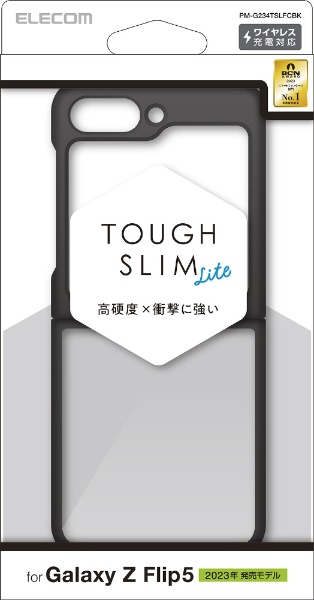 Galaxy Z Flip5 ( SC-54D / SCG23 )  ϥ֥å С ׷ۼ   ݸ 磻쥹Ų ̥ꥢ TOUGH SLIM LITE ֥å PM-G234TSLFCBK