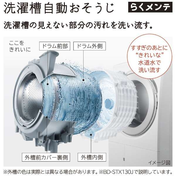 鼓式洗衣机大的鼓白BD-SX120JR-W[洗衣12.0kg/干燥6.0kg/热泵干燥/右差别]_9