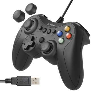 支持支持游戏有线GP30xv(Xbox派/机械枪机的/振动的)黑色JC-GP30XVBK[USB/Windows/13按钮]
