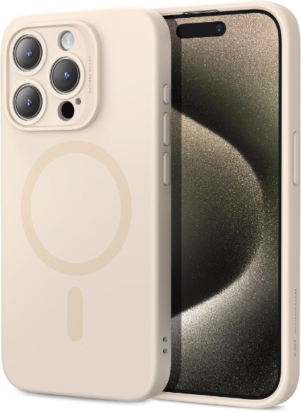 iPhone 15 Pro Max（6.7インチ） シリコンケース ESR Light Tan 
