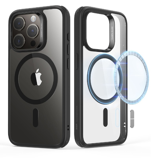 iPhone 15 Pro6.1˥ϥ֥åɥ ESR Clear Black ClassicHybridCase(HaloLock)foriPhone15Pro