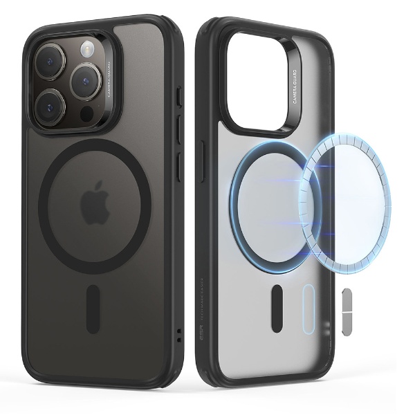 iPhone 15 Pro6.1˥ϥ֥åɥ ESR Frosted Black ClassicHybridCase(HaloLock)foriPhone15Pro