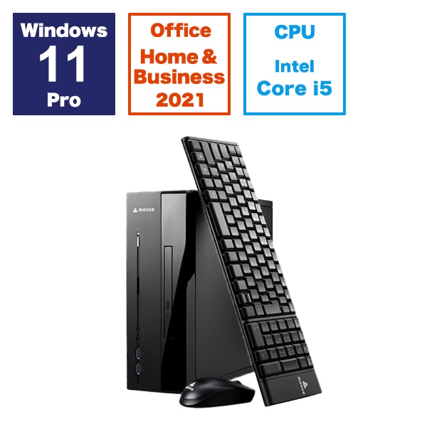 デスクトップパソコン mouse ビジネス向け LHI5U01BC65CBPB3 [モニター