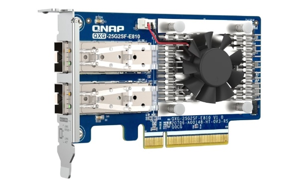 QNAP NAS用 ネットワーク拡張カード Dual-port、5-speed 10 GbE QXG