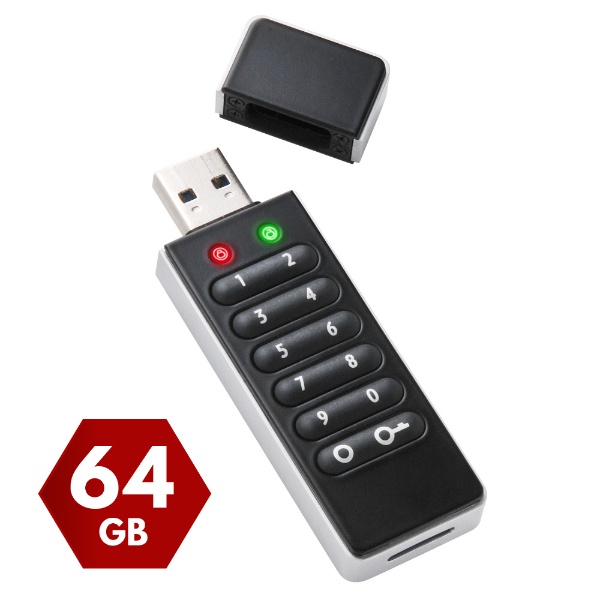 USBメモリ Lock U (Mac/Windows11対応) セキュリティ機能付 ブラック
