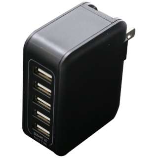 Smart ICΉ USB-A~5|[g AC[d 7.2A ubN IACU5A72SIBK [5|[g /Smart ICΉ]