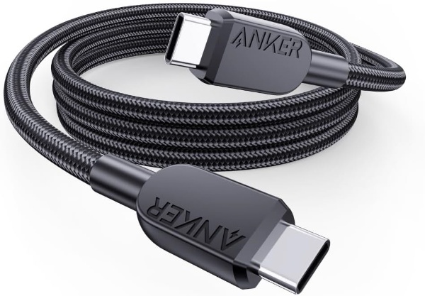 Anker USB-C & USB-C P[u iϋviCj 0.9m ubN A81C5011 [USB Power DeliveryΉ]