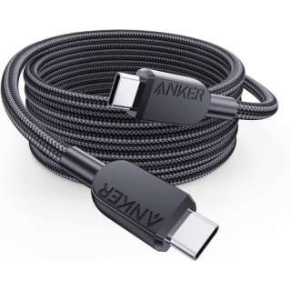 Anker USB-C & USB-C ケーブル （高耐久ナイロン） 1.8m ブラック A81C6011 [USB Power Delivery対応]
