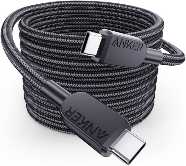 Anker USB-C & USB-C ケーブル （高耐久ナイロン） 3.0m ブラック