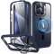 iPhone 15 Pro Max 2部分混合包(MagSafe对应)ＥＳＲ Clear Dark Blue ArmorToughCasewithStashStandforiPhone15ProMax_1