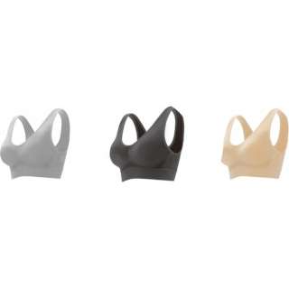 空气合身胸罩3色组S-M(黑色·灰色·浅驼色)