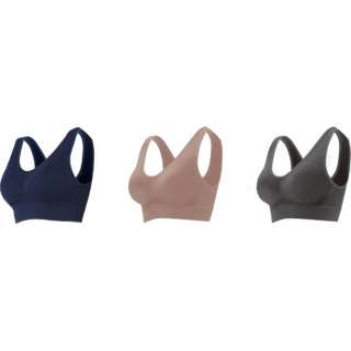 空气合身胸罩3色组S-M(黑色·摩卡·深蓝)