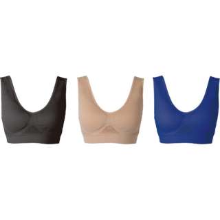 空气合身灯胸罩3色组S-M(黑色·浅驼色·深蓝)