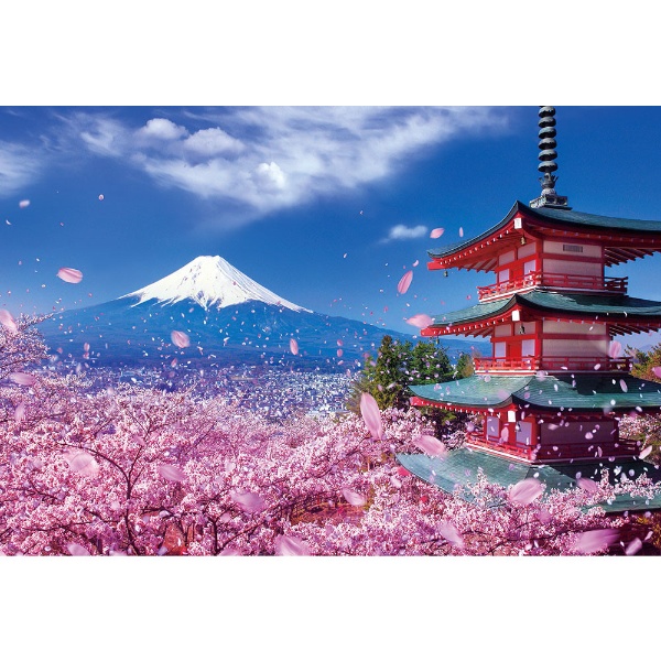 ジグソーパズル 300-057 富士と桜舞う浅間神社 ビバリー｜BEVERLY 通販 