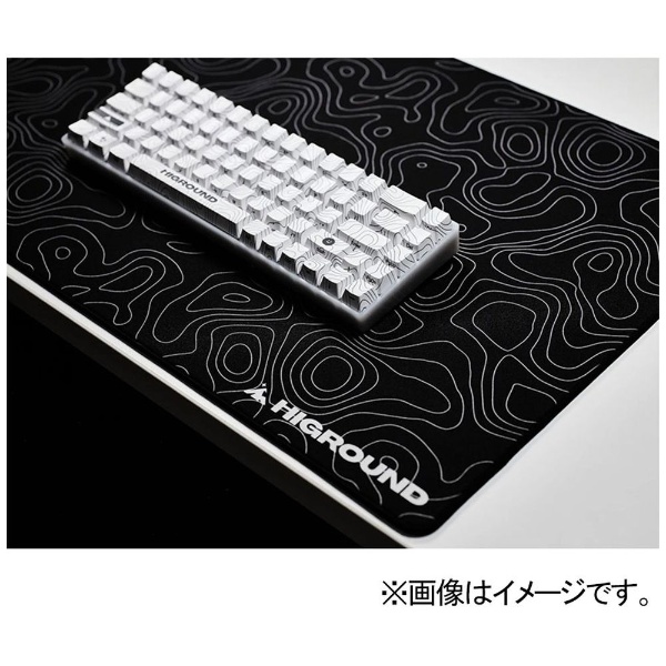 ゲーミングマウスパッド [900ｘ400ｘ4mm] Topograph Series Mousepads XLサイズ SNOWSTONE  hg-mp-blackice-xl