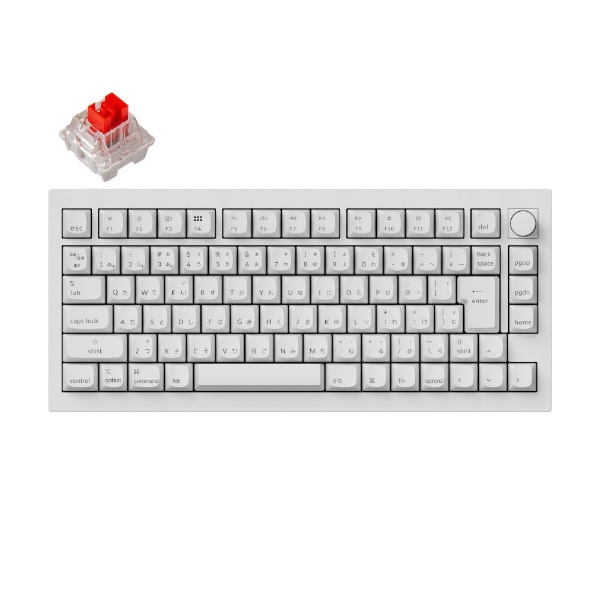キーボード Q1 Pro RGBライト(赤軸) シェルホワイト Q1P-P1W-JIS [有線・ワイヤレス  /Bluetooth・USB-A＋USB-C]