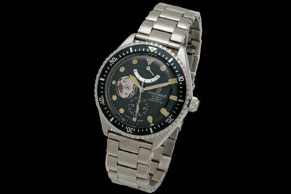 BAROQUE 機械式腕時計 BAROQUE グリーン BA3006S-19M BAROQUE