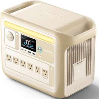 ポータブル電源 Solix C1000 Portable Power Station ベージュ A1761521 [リン酸鉄リチウムイオン電池 /11出力 /AC充電・ソーラー(別売) /USB Power Delivery対応]