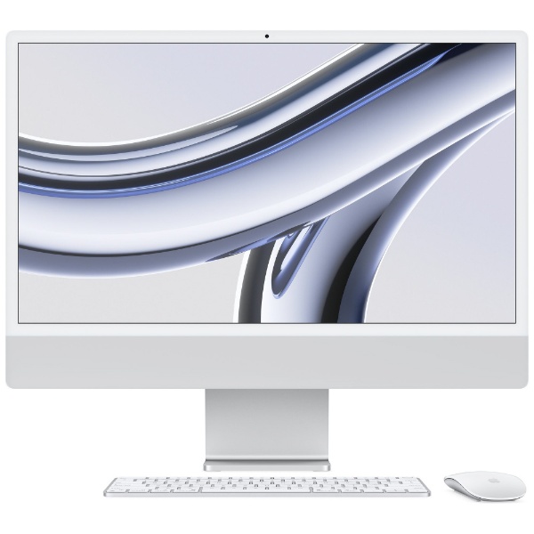 iMac 24インチ Retina 4.5Kディスプレイ Apple M3チップ [2023年 / 8コアCPUと8コアGPU / SSD 256GB  / メモリ8GB] シルバー MQR93J/A