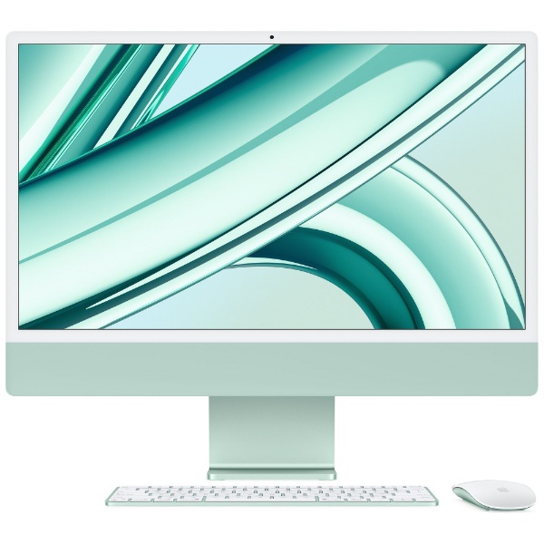 iMac 24インチ Retina 4.5Kディスプレイ Apple M3チップ [2023年 / 8コアCPUと8コアGPU / SSD 256GB  / メモリ8GB] グリーン MQRA3J/A