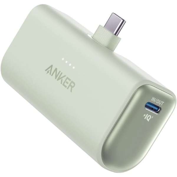 手机电池Anker Nano Power Bank 5000mAh(22.5W，Built-In USB-C Connector)绿色A1653061[支持USB Power Delivery的/2波特酒（Port）]_1