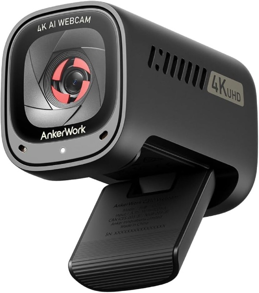 ウェブカメラ マイク内蔵 USB-A接続 AnkerWork C310(AI搭載4K)(Mac/Win) ブラック A3367011 [有線]