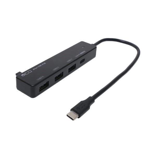 USH-CA20P/BK USB-C  USB-C{USB-A ϊnu (Chrome/iPadOS/Mac/Windows11Ή) ubN [oXp[ /4|[g /USB2.0Ή /USB Power DeliveryΉ]
